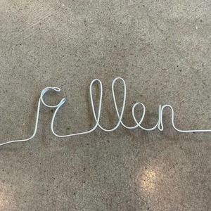 Ellen name wire metal decor 16" sign